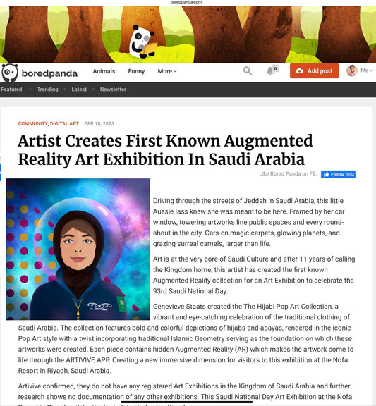 The Shamal Goes Global: Hijab Pop Art Collection Featured on Bored Panda