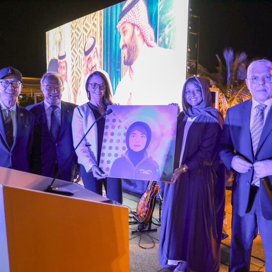 From Canvas to Cosmos: The Shamal Artist Presents Artwork to Saudi’s First Female Astronaut