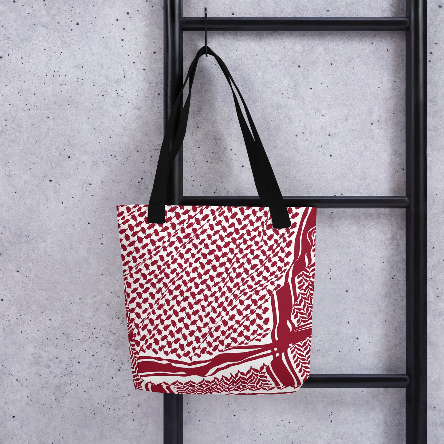 Keffiyeh Tote bag in Red and White
