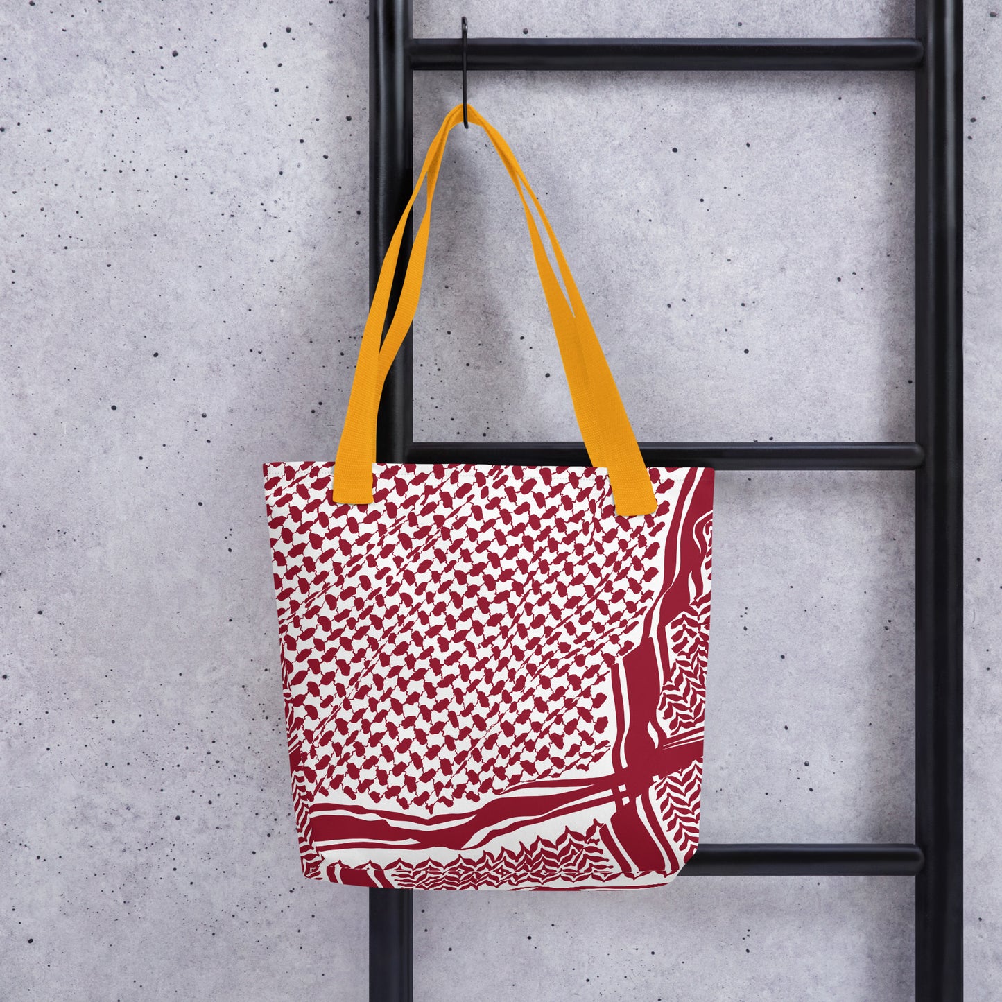 Keffiyeh Tote bag in Red and White