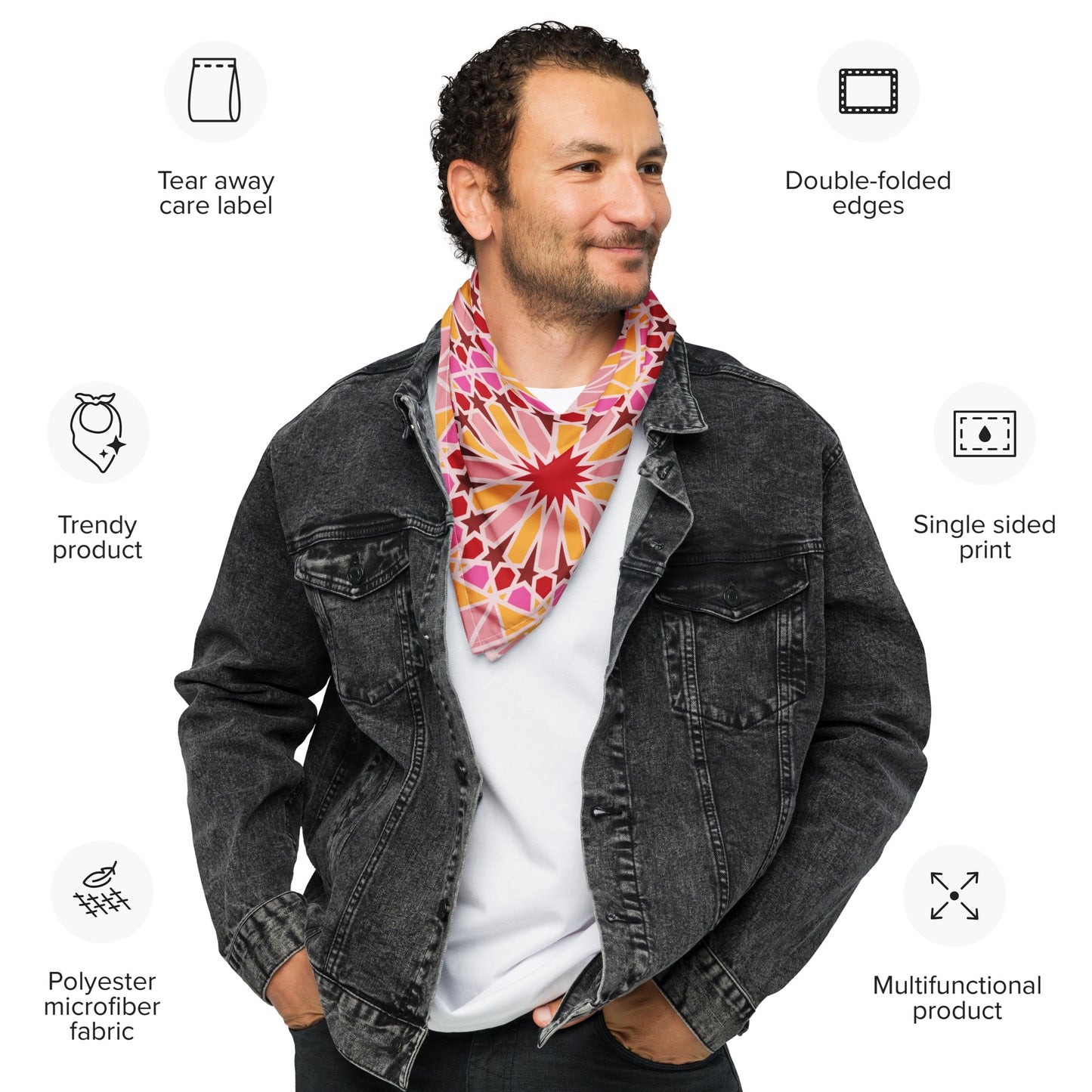 All-over print bandana - Geometric Candy