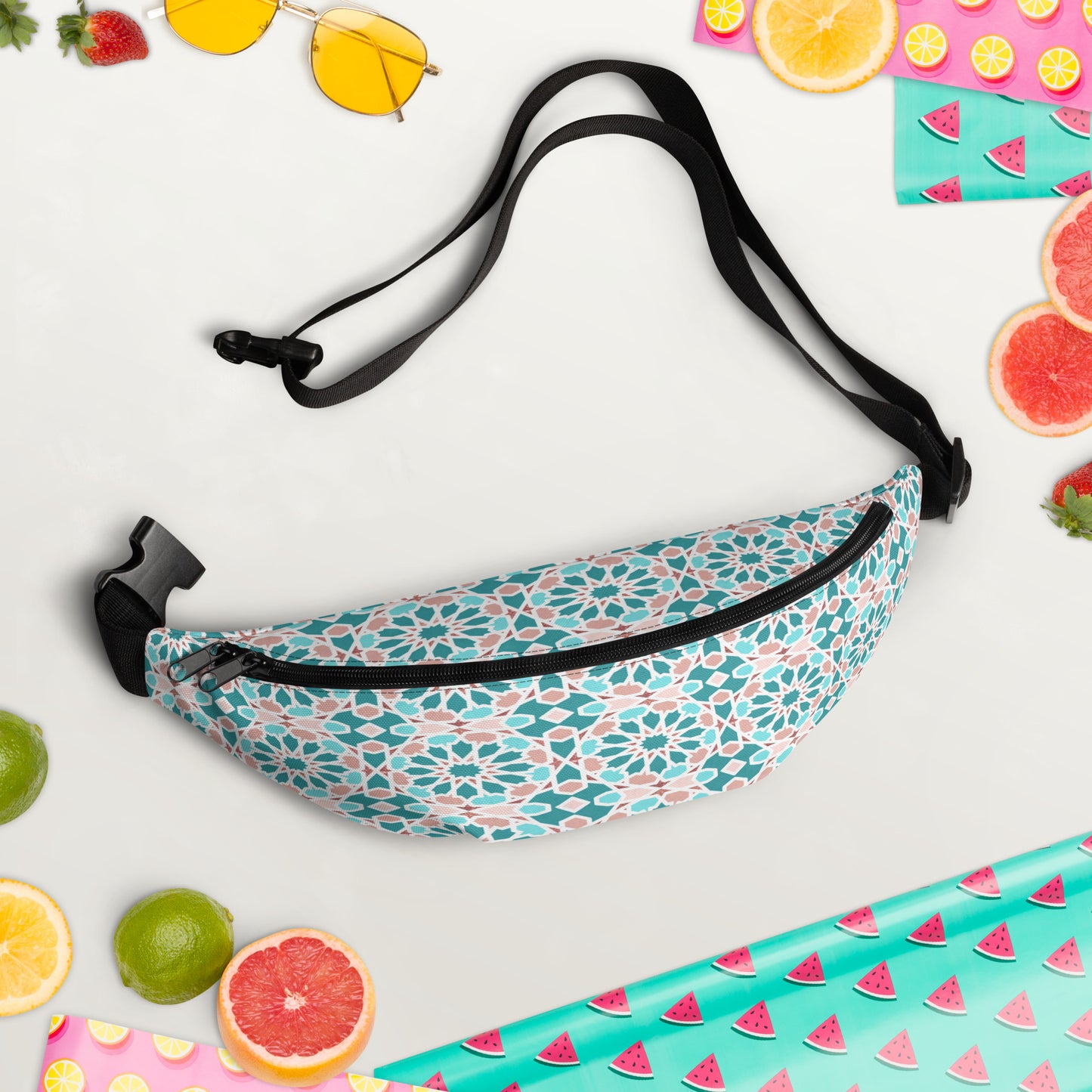 Fanny Pack (Bum Bag) - Geometric Arabic Pattern