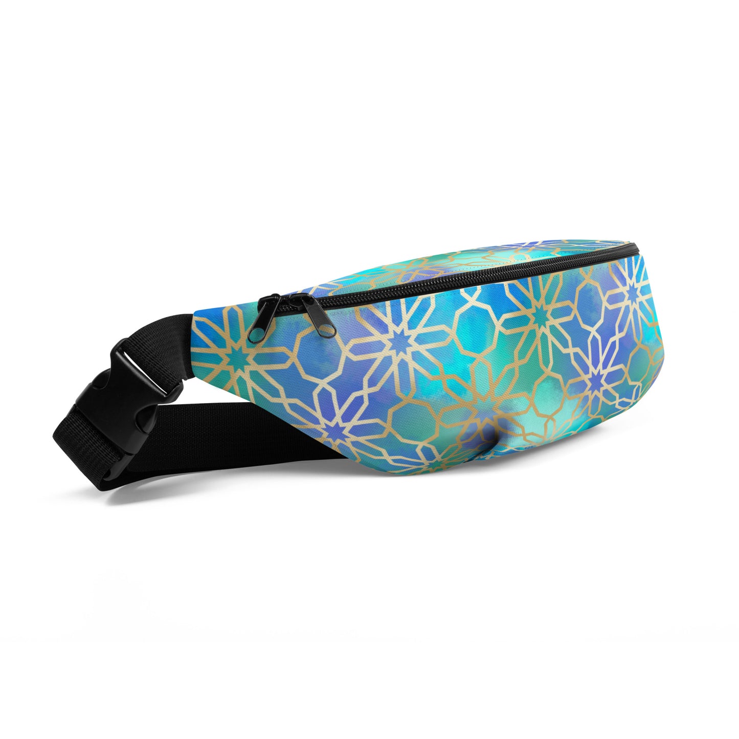Fanny Pack - Arabian Geometry in Red Sea Watercolors