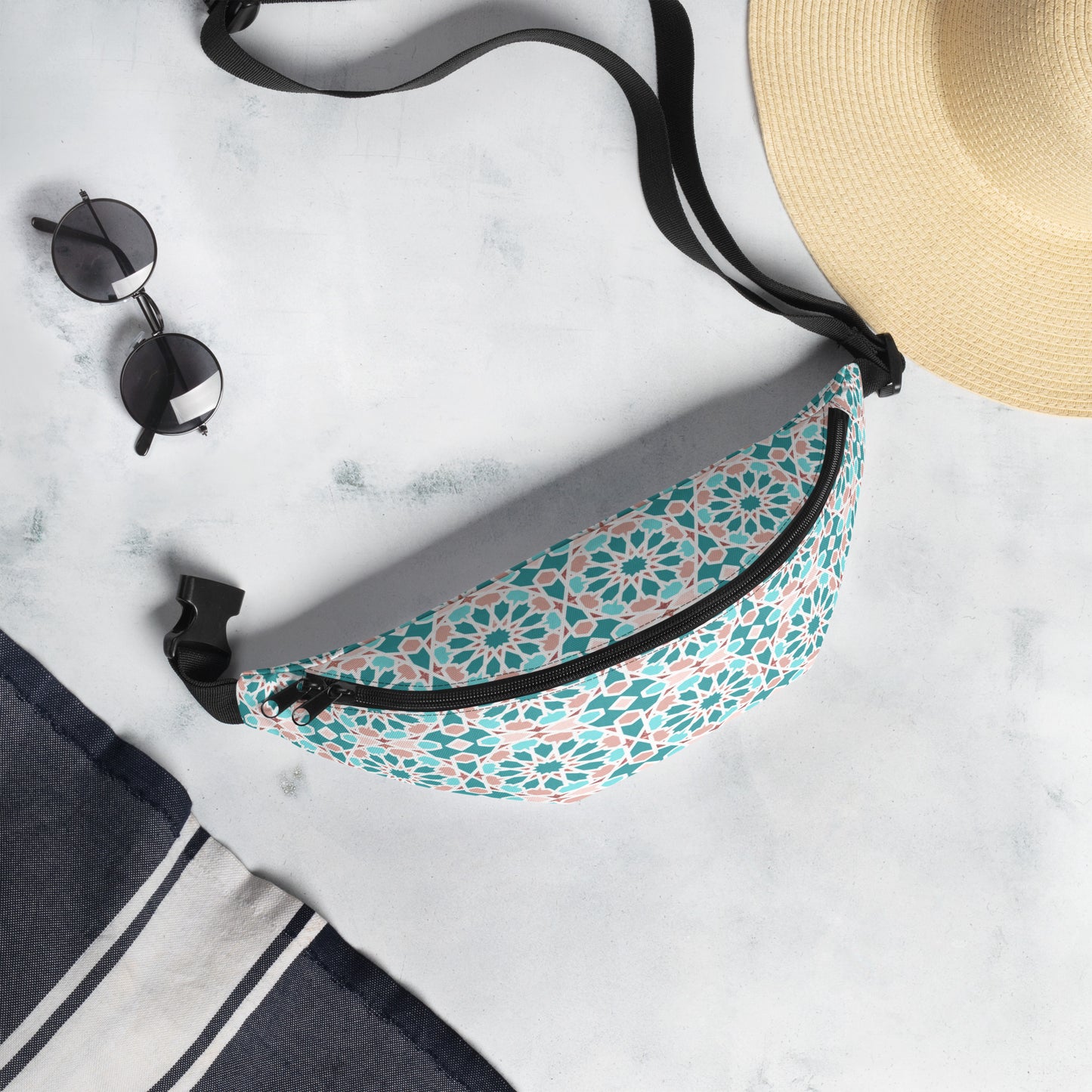 Fanny Pack (Bum Bag) - Geometric Arabic Pattern