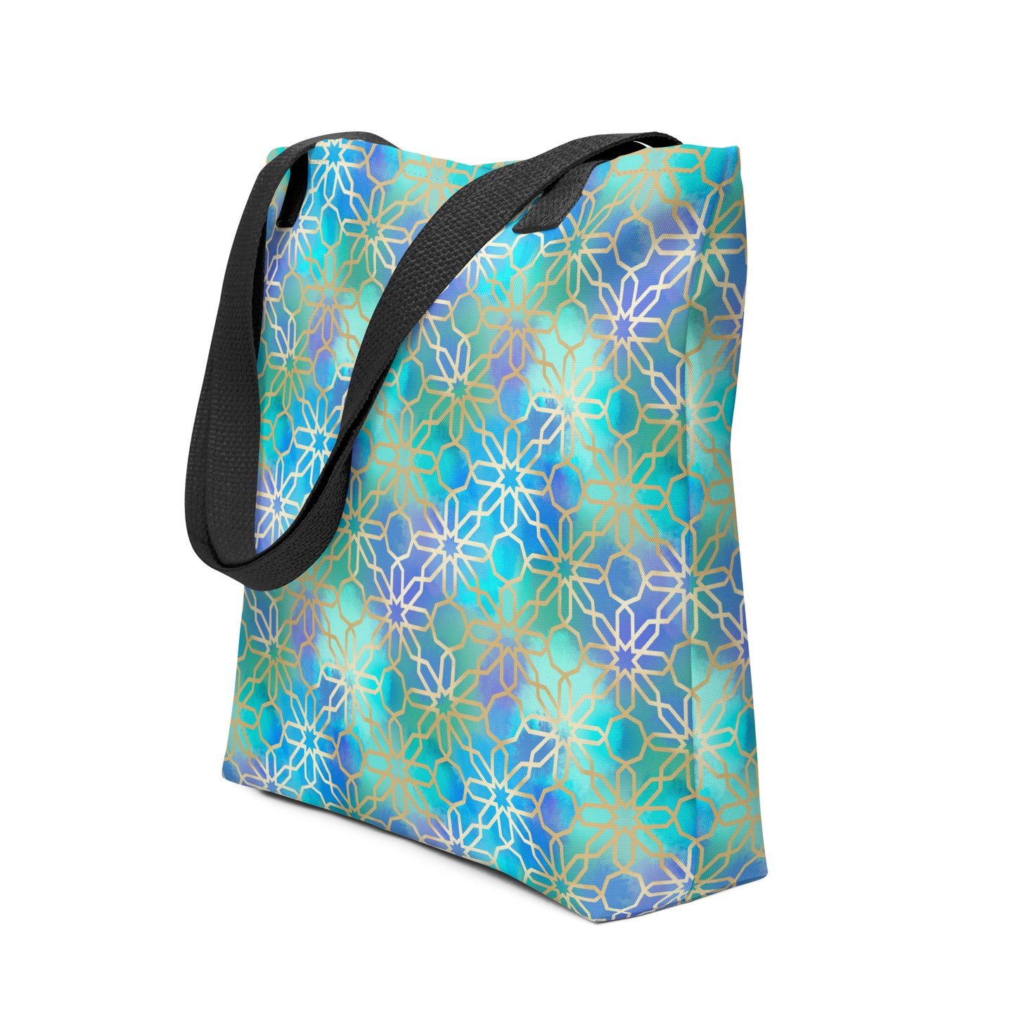 Tote bag - Arabian Geometry in Res Sea Watercolors