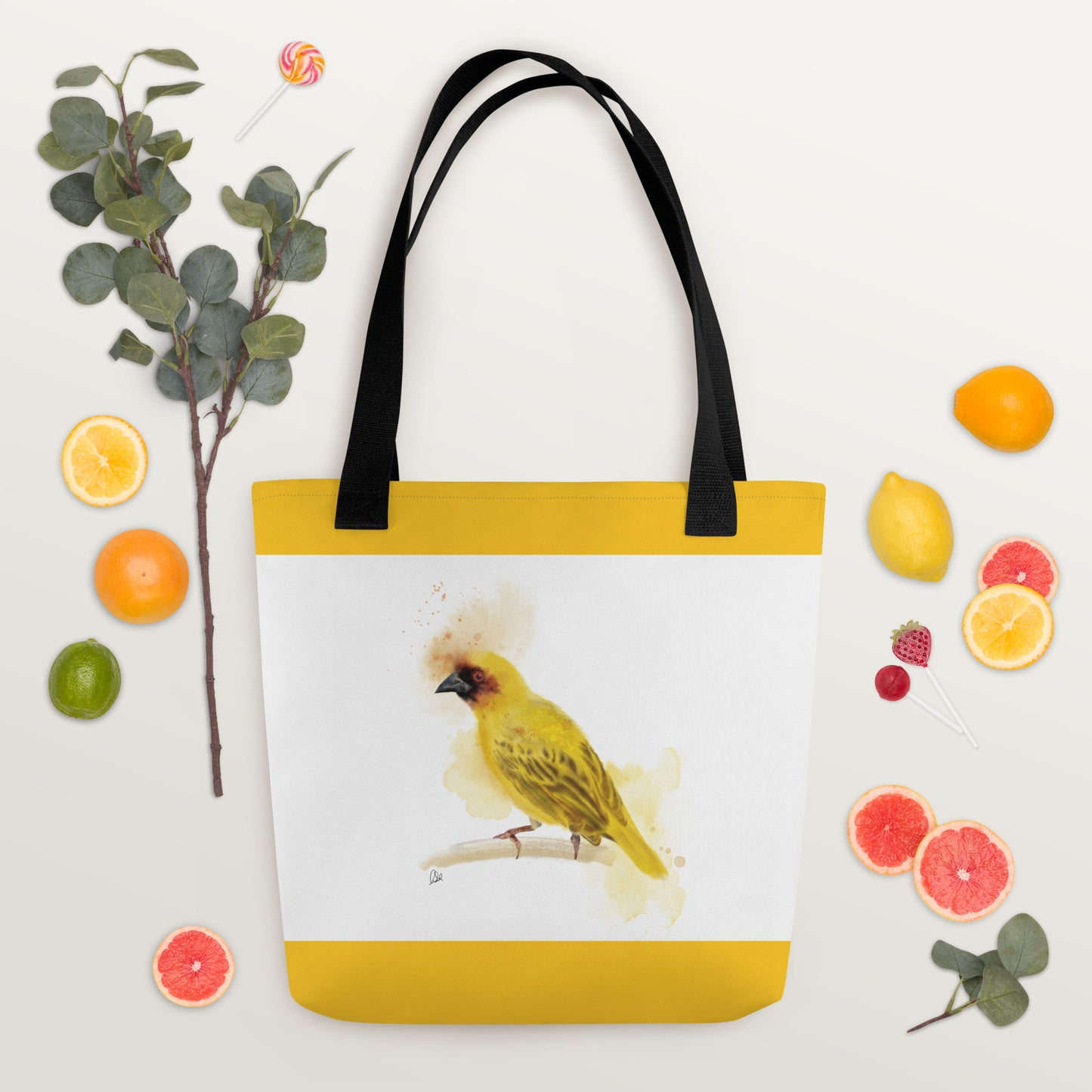 Tote bag - Ruppells Weaver Bird Watercolor