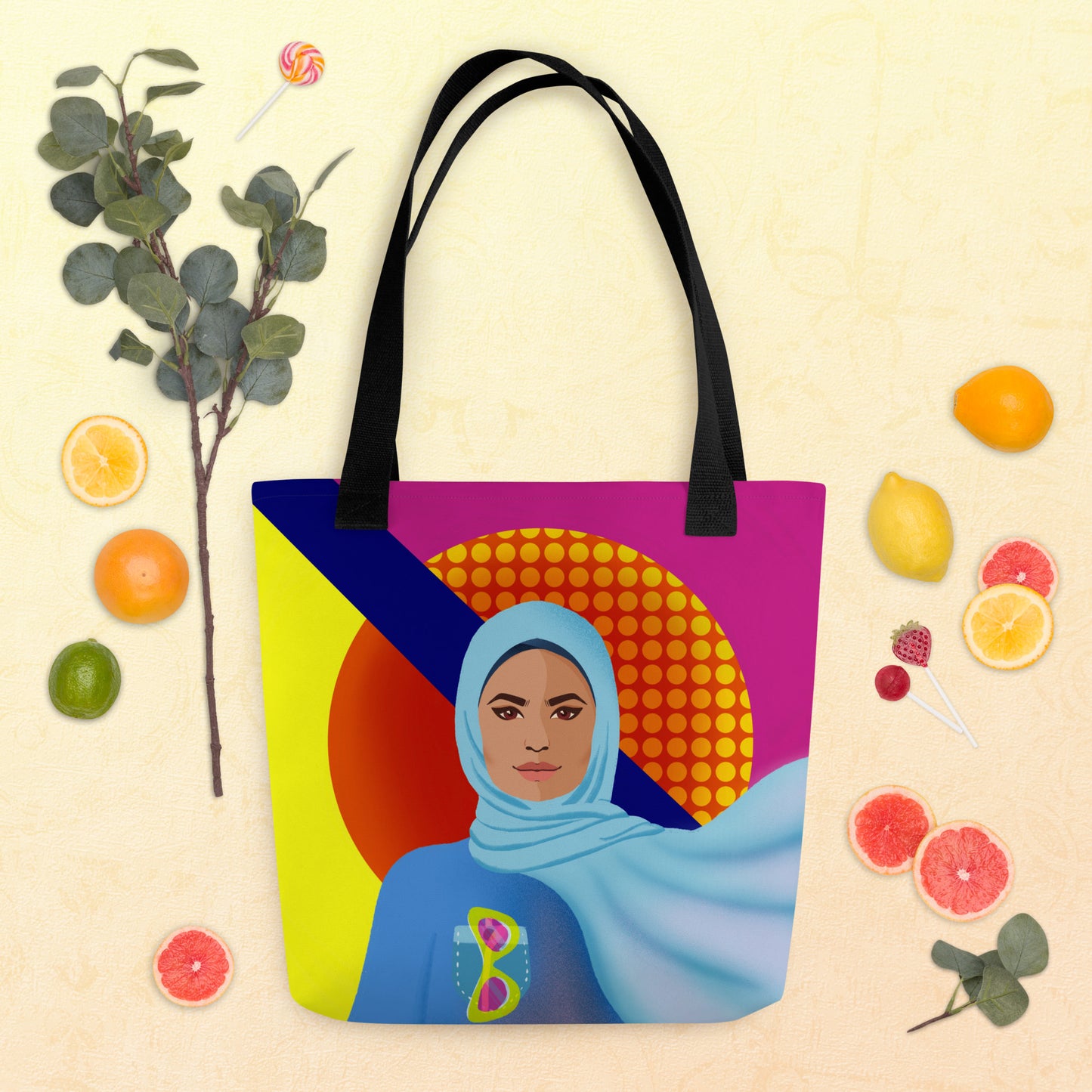 Tote bag - Hijabi Pop Art Collection - La Vie en Rose