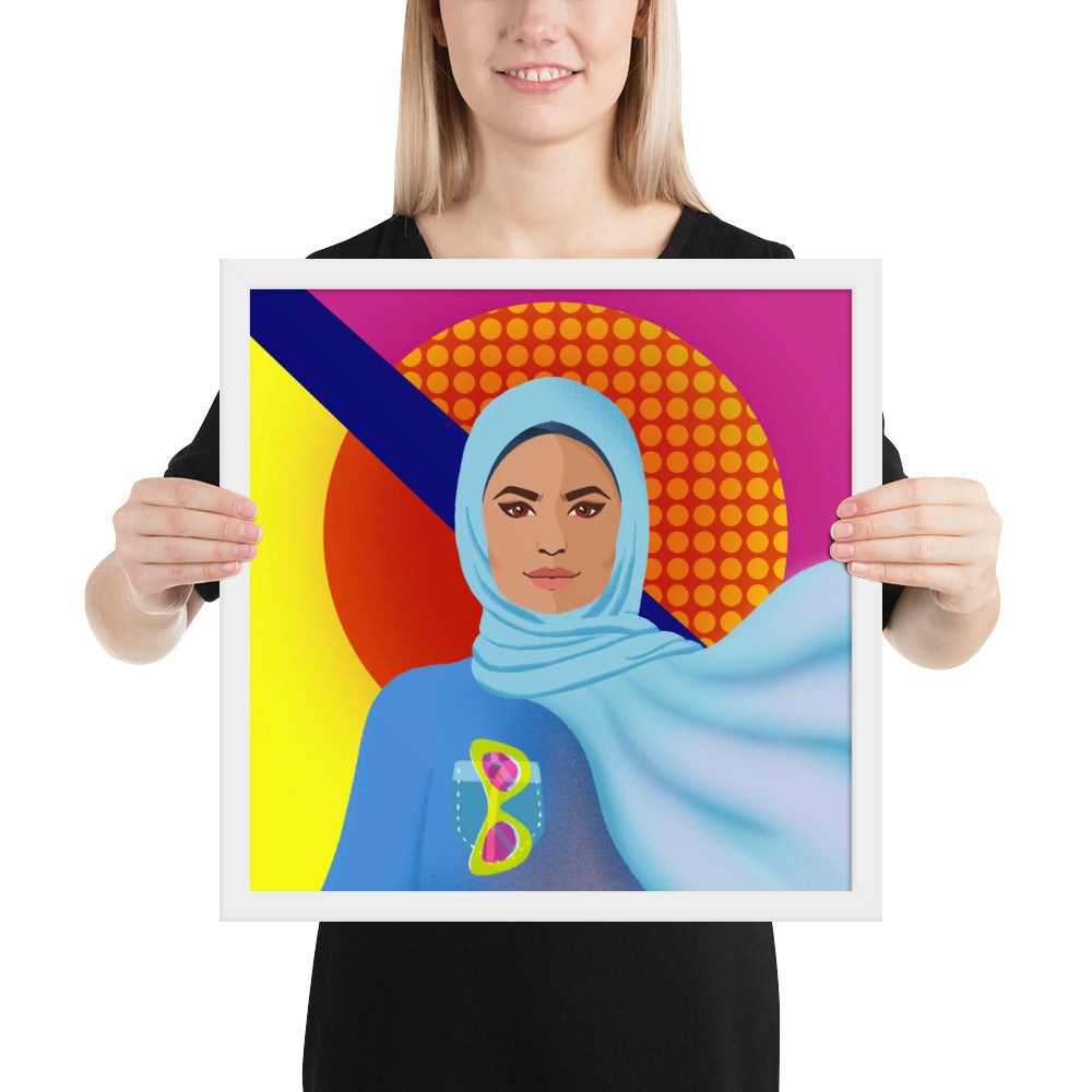 Framed poster - Hijabi Pop Art collection - La Vie en Rose
