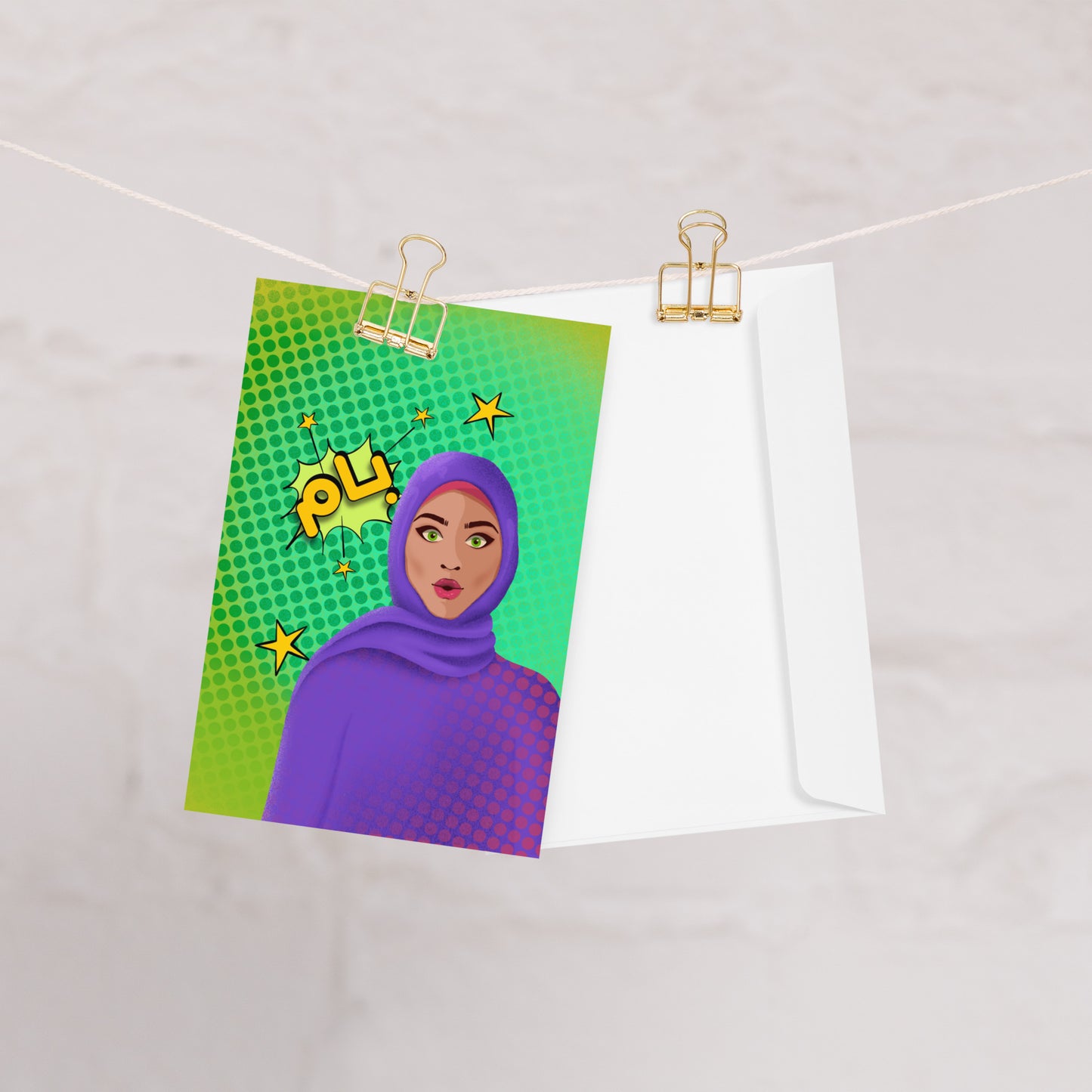 Hijabi Pop Art Collection - Greeting card - Bam Pop
