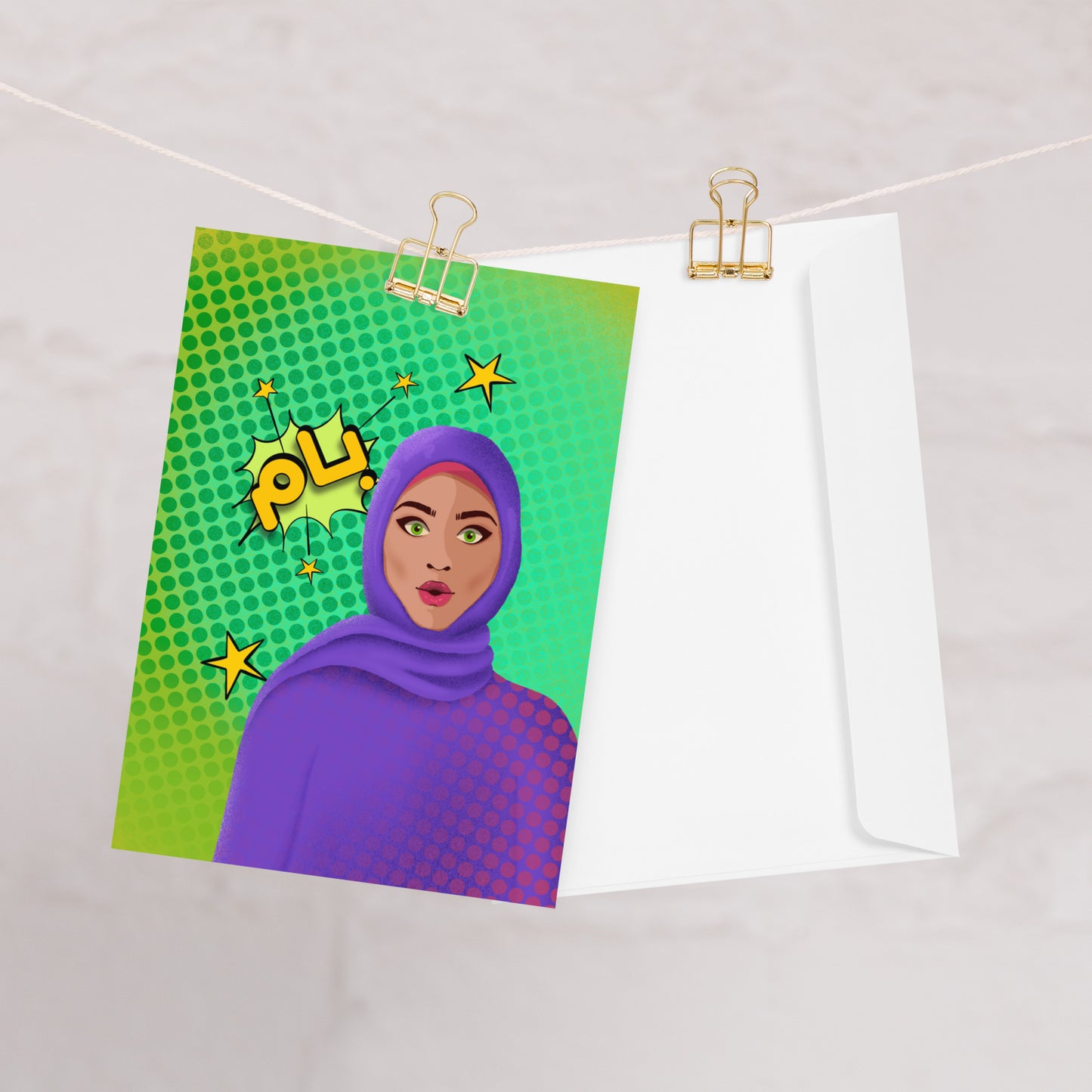 Hijabi Pop Art Collection - Greeting card - Bam Pop