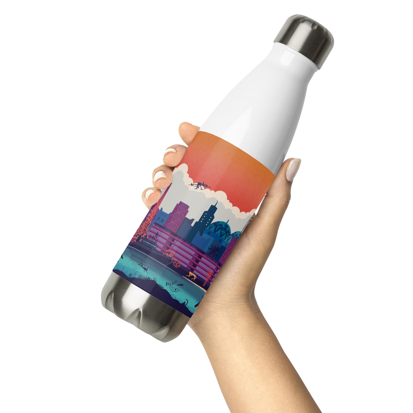 KAUST Skyline Urbancape Stainless steel water bottle