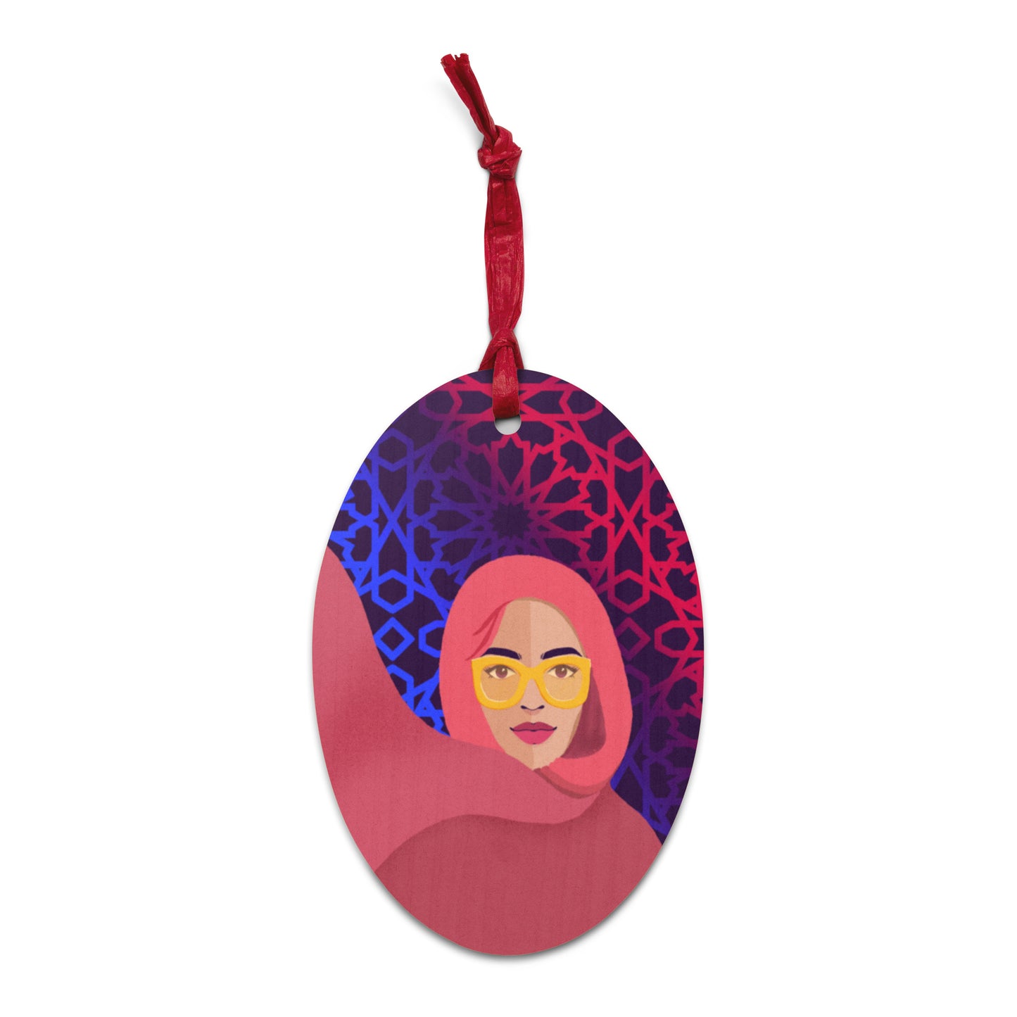 Wooden ornaments / magnet - Hijabi Pop Art Collection - Geometric Pop