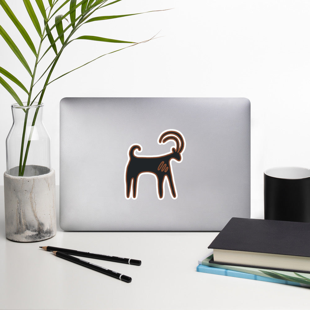 Bubble-free stickers - Petroglyphs - Nubian Ibex