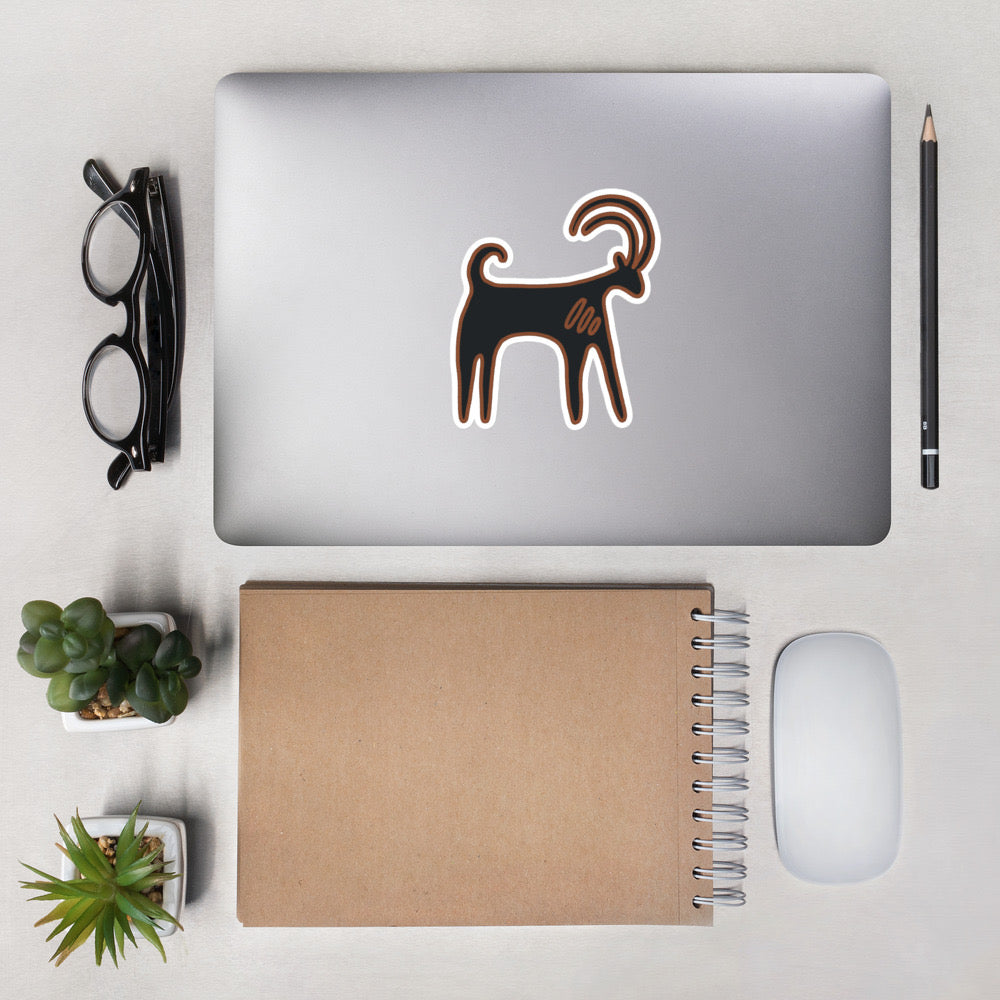 Bubble-free stickers - Petroglyphs - Nubian Ibex