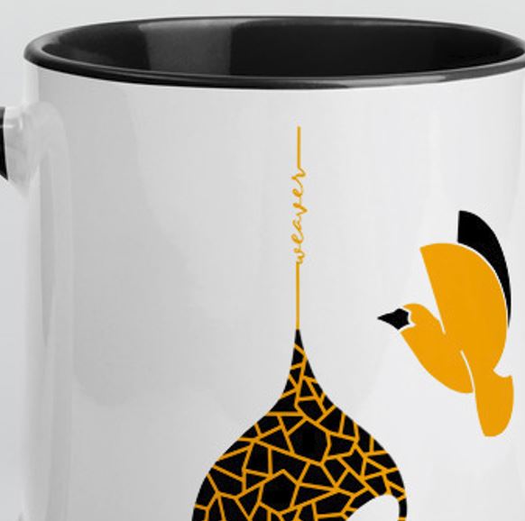 Mug with Color Inside - Ruppell's Weaver Bird