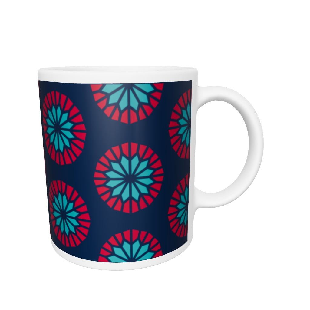White glossy mug - Geometric Sea Star