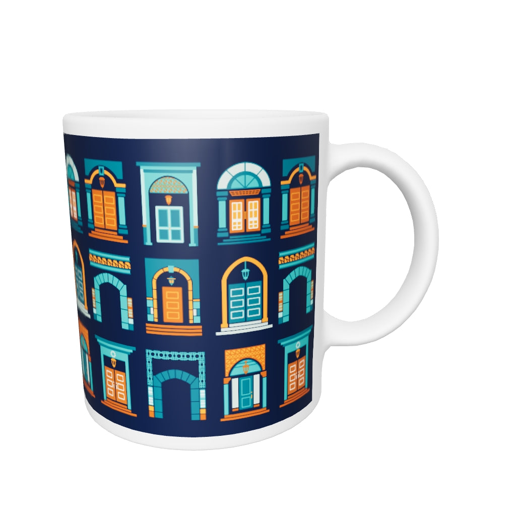 White glossy mug - KAUST Front Doors