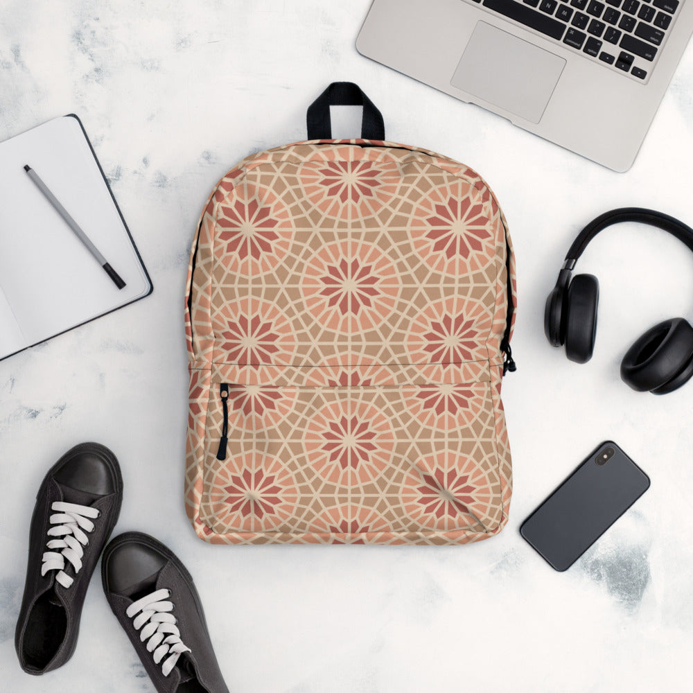 Backpack - Geometric Star 2 - Cocoa and Cream
