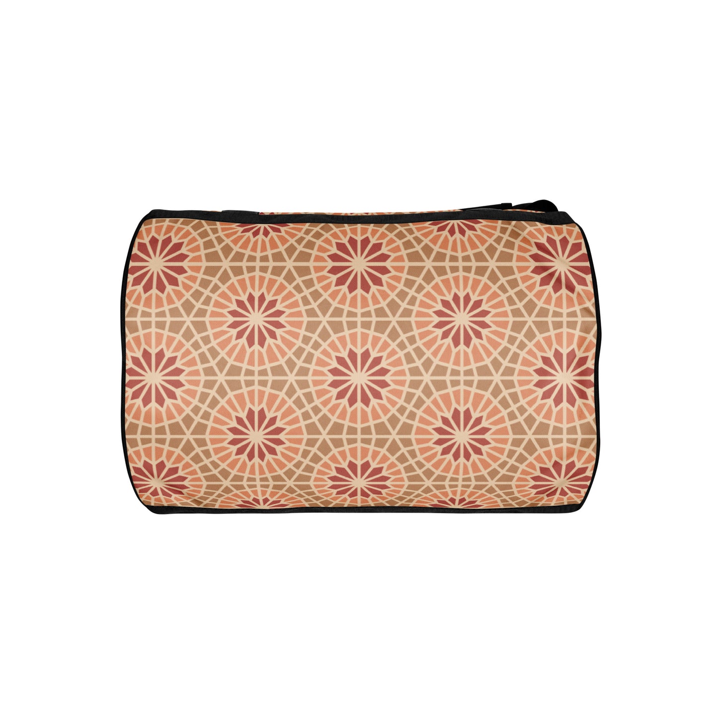 All-over print gym bag - Geometric Star in Cocoa and Cream
