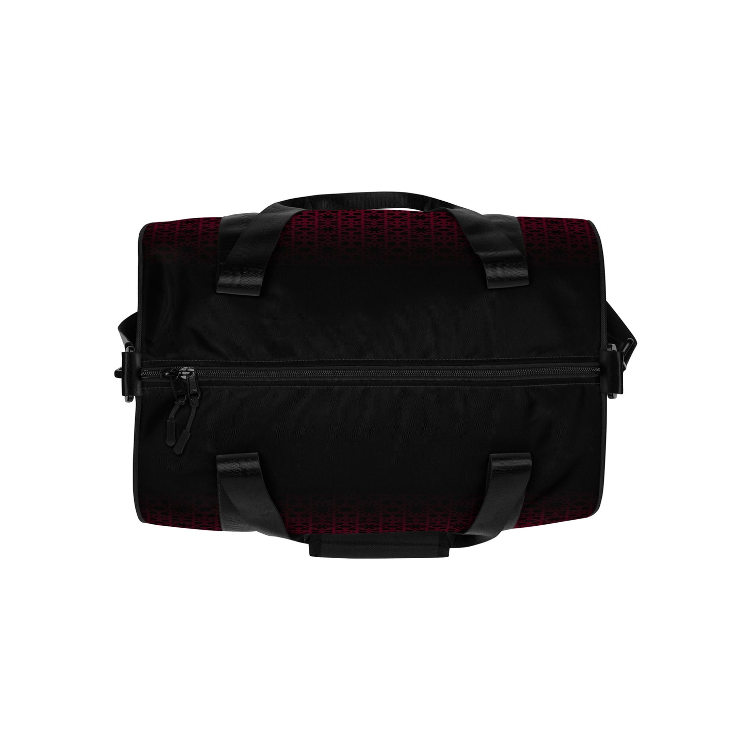 All-over print gym bag - Geometric Ombre in Black and Red