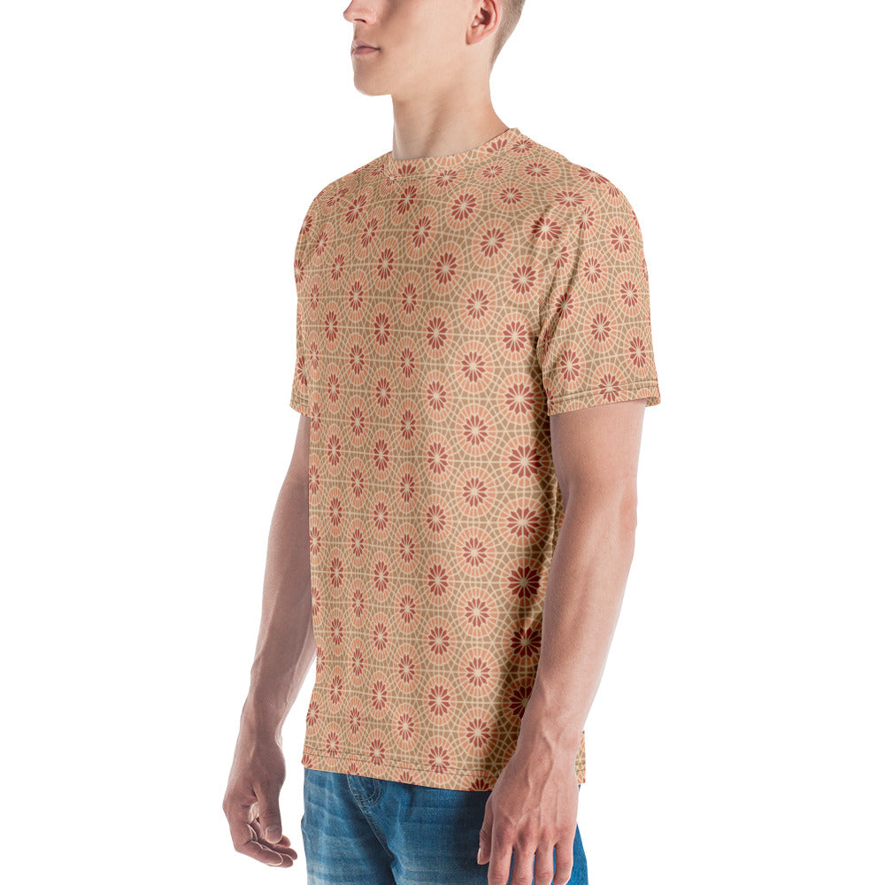 Men's T-shirt - Geometric Star 2 - Cocoa and Cream