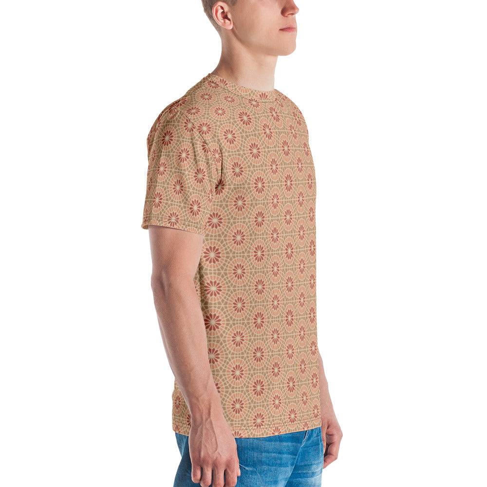 Men's T-shirt - Geometric Star 2 - Cocoa and Cream