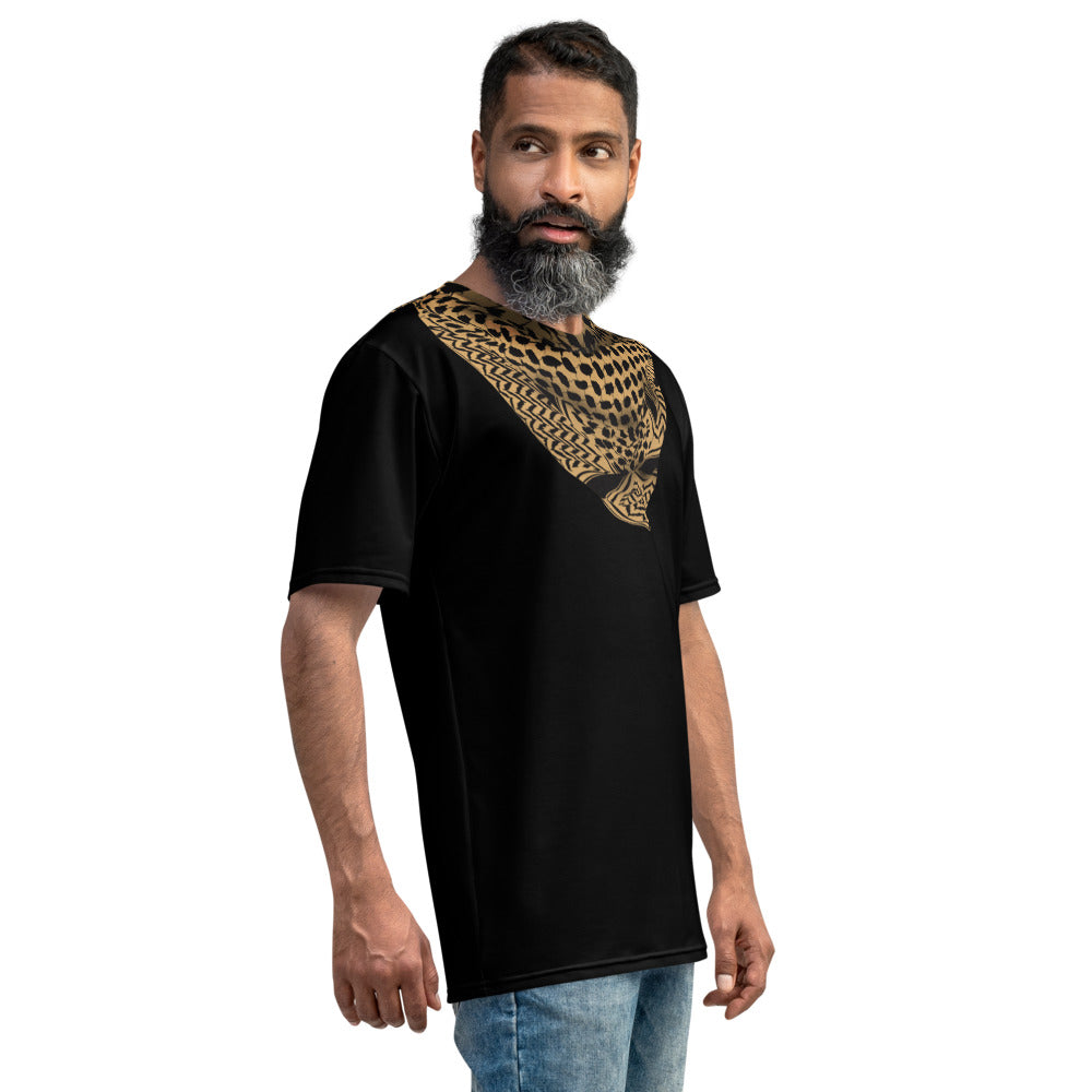 Men's t-shirt - Keffiyeh Shemagh in Tan and Black