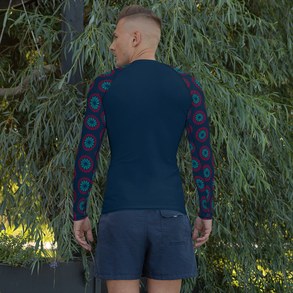 Men's Rash Guard - Geometric Sea Star Sleeve