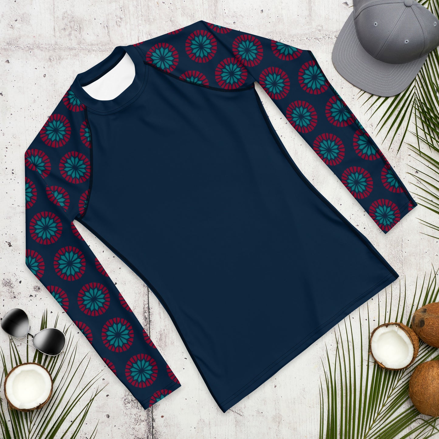 Men's Rash Guard - Geometric Sea Star Sleeve