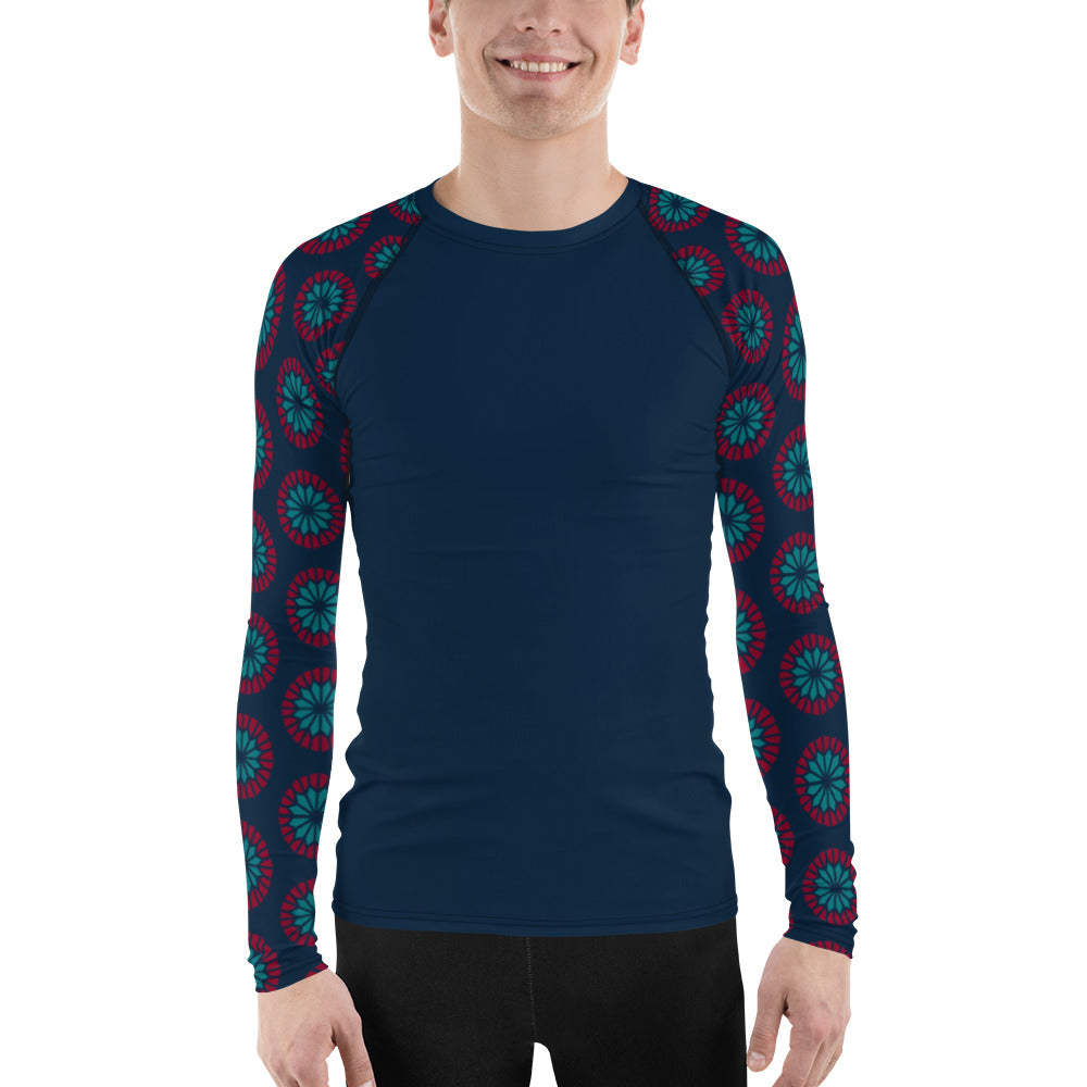 Men's Rash Guard - Geometric Sea Star Sleeve