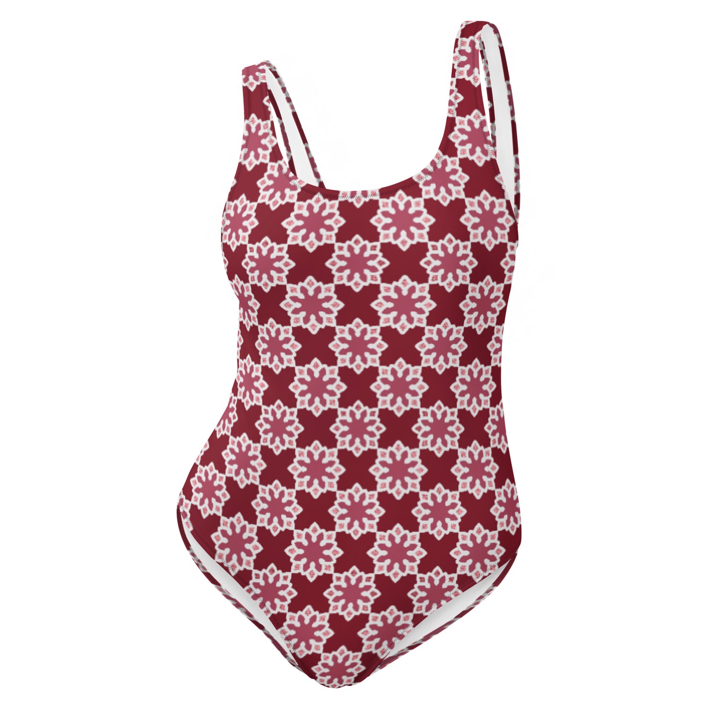 One-Piece Swimsuit - Arabesque Flower in Pink
