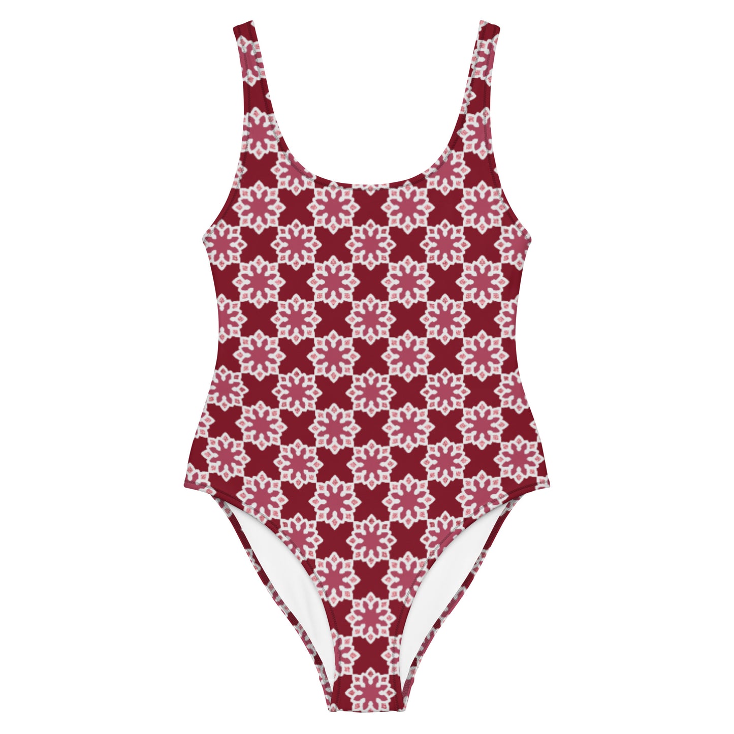 One-Piece Swimsuit - Arabesque Flower in Pink