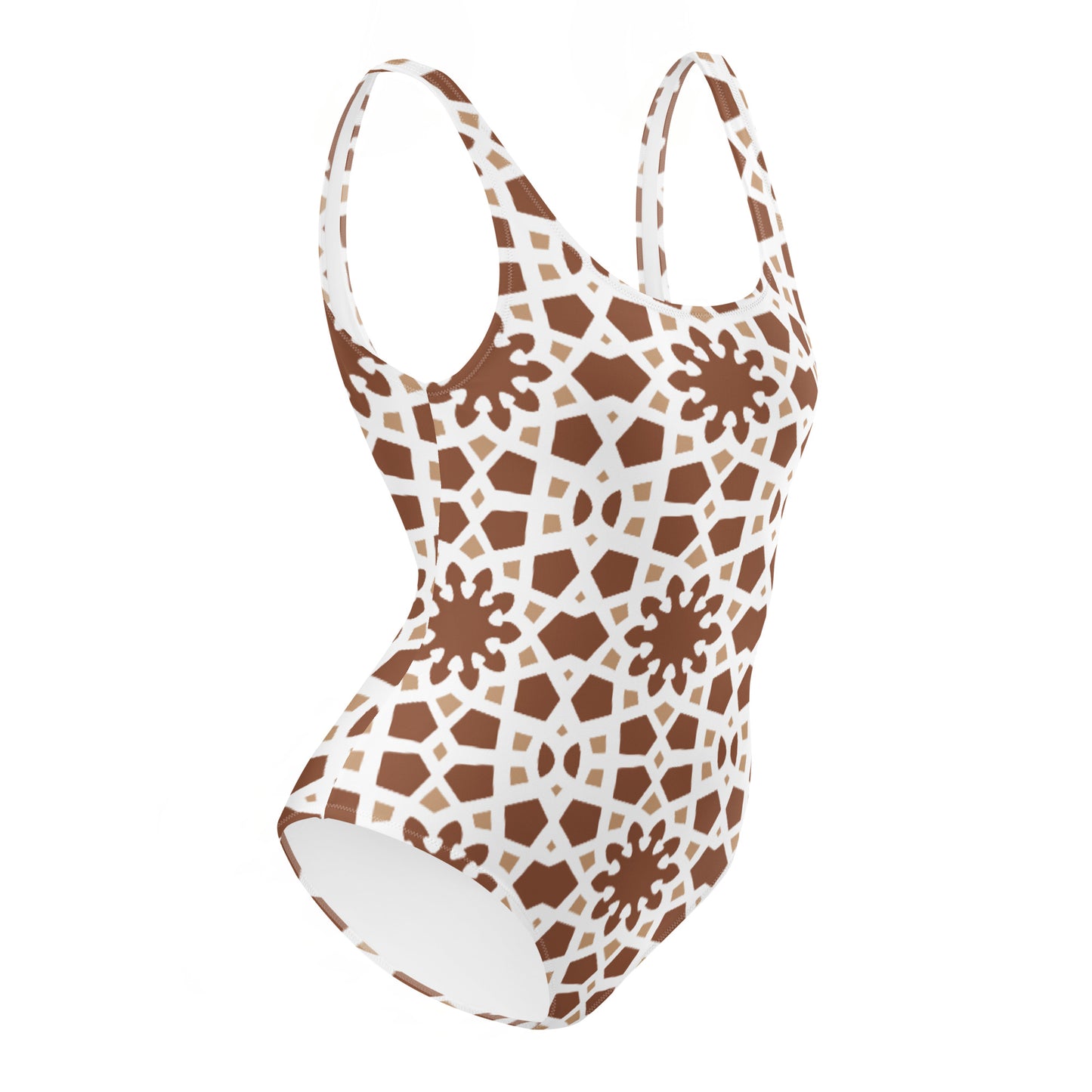One-Piece Swimsuit - Arabesque Boho Chocolate
