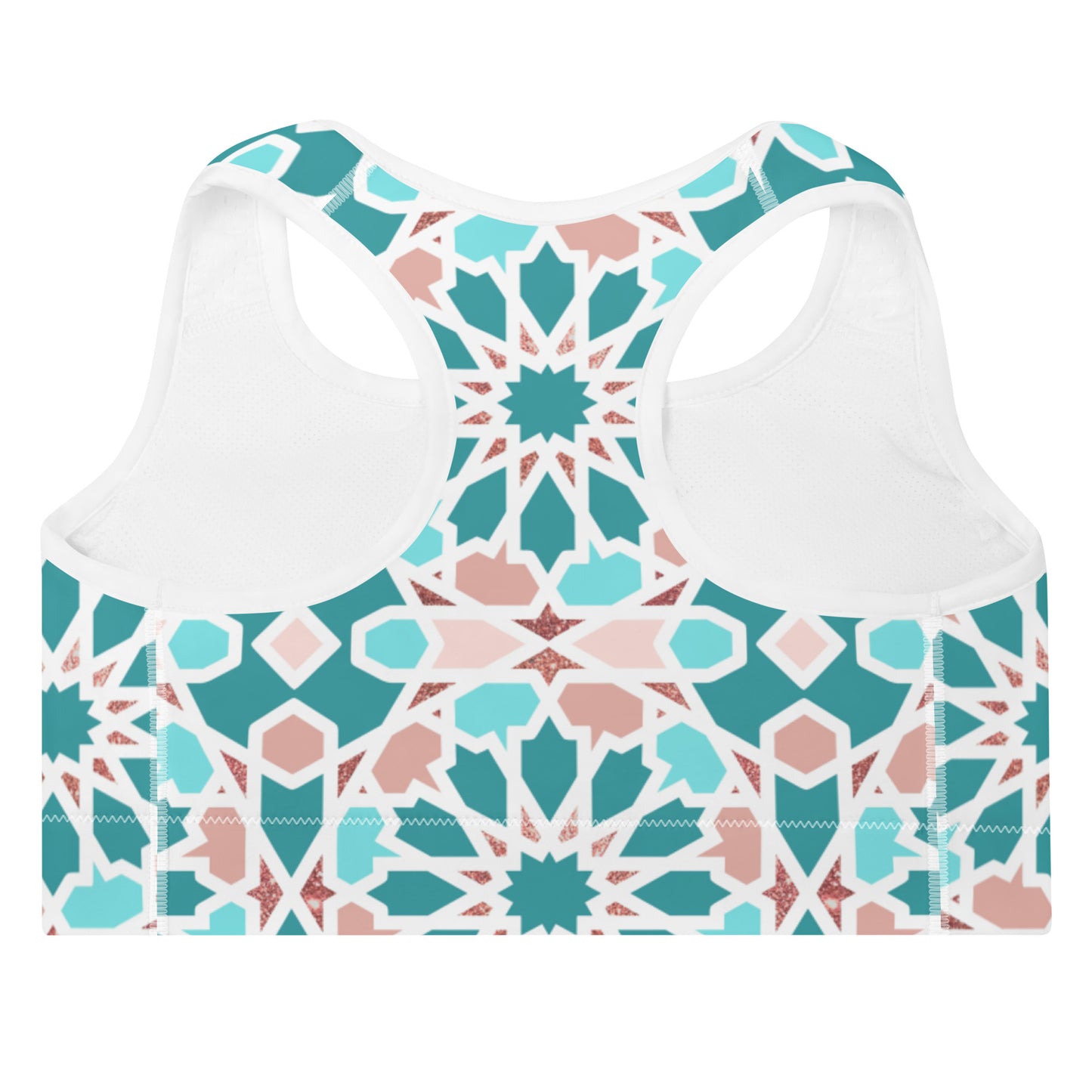 Padded Sports Bra - Arabian Geometric Pointed Star