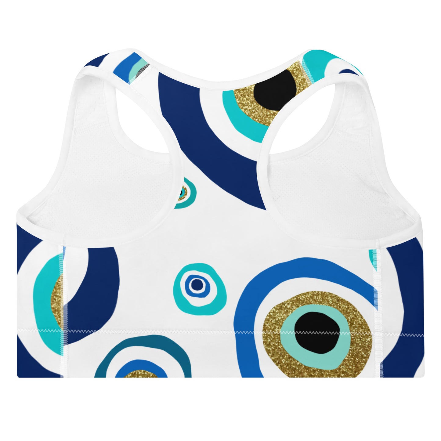Padded Sports Bra - Evil Eye Nazar Amulet