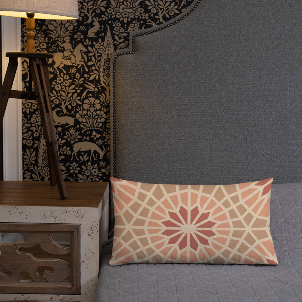 Premium Pillow - Geometric Star 2 - Cocoa and Cream