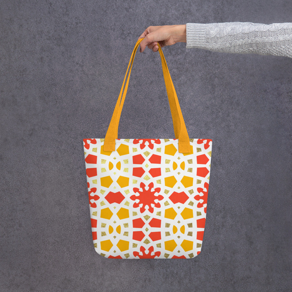 Tote bag - Geometric Arabesque Citrus