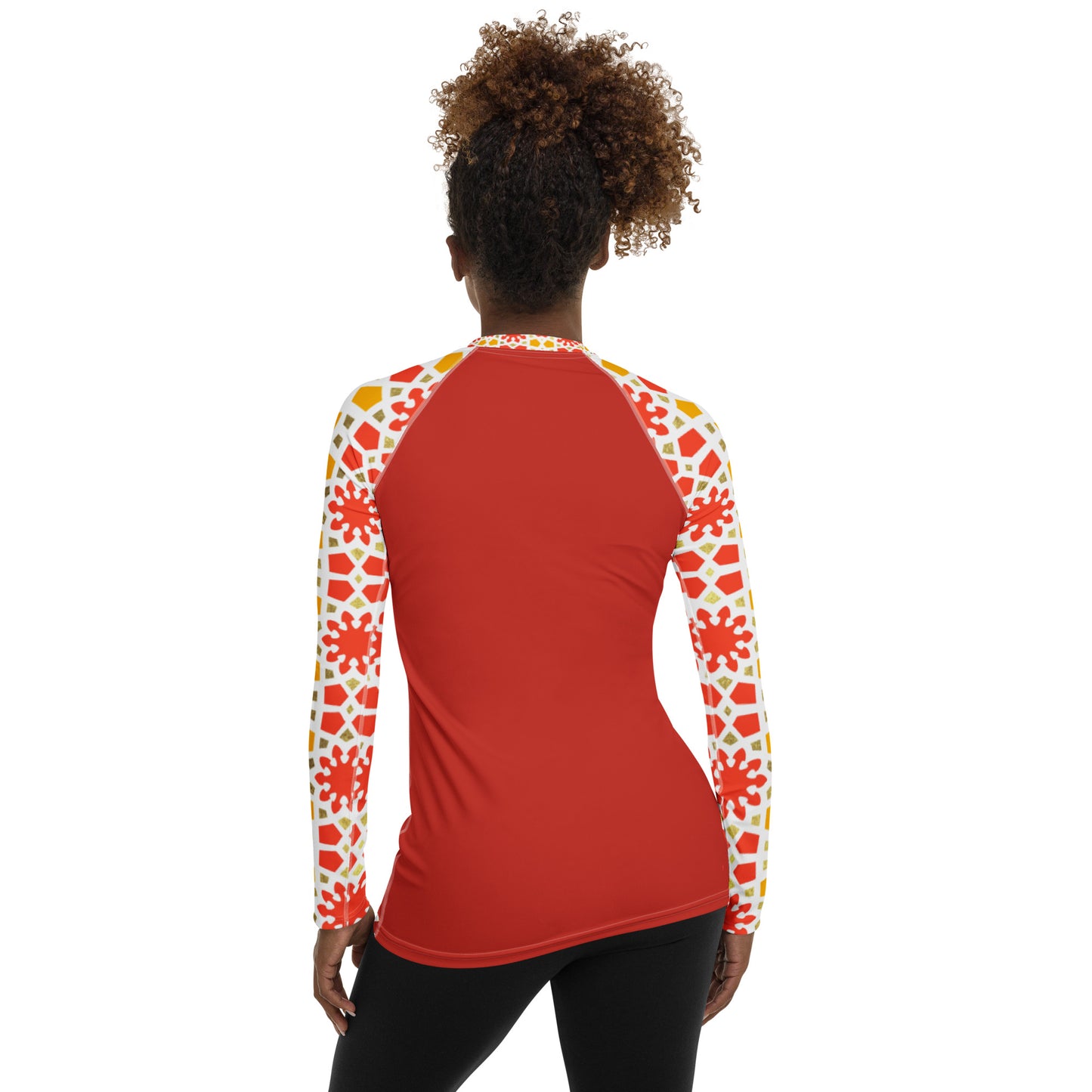 Women's Rash Guard - Arabesque Citrus