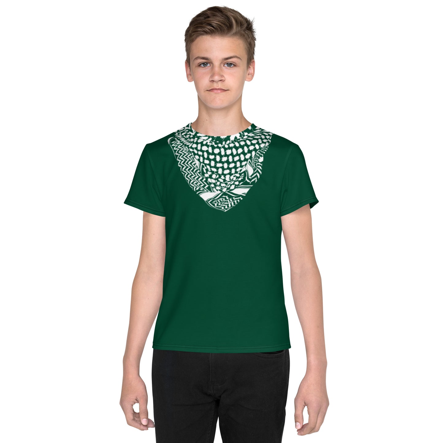 Saudi National Day Keffiyeh Unisex Youth crew neck t-shirt