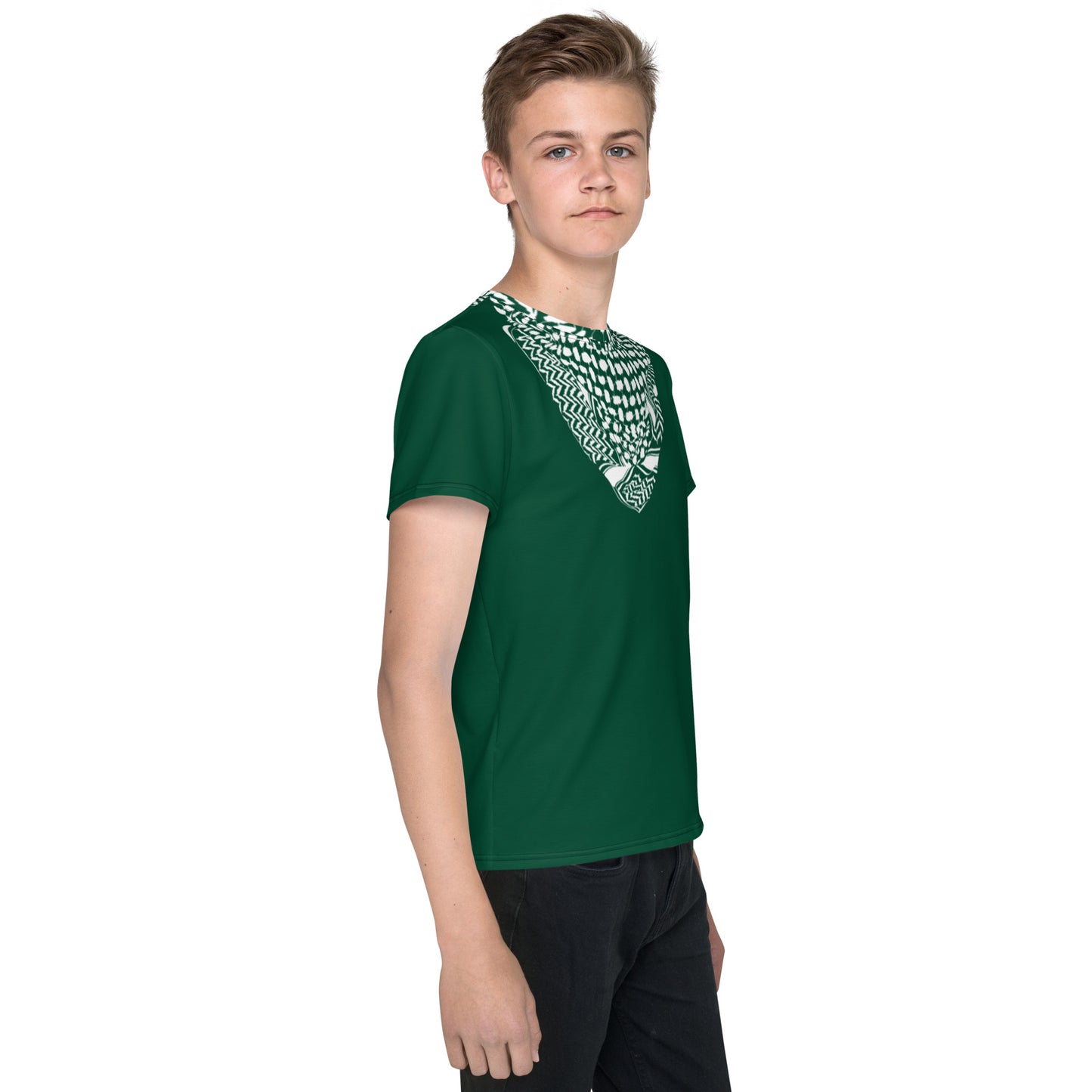 Saudi National Day Keffiyeh Unisex Youth crew neck t-shirt