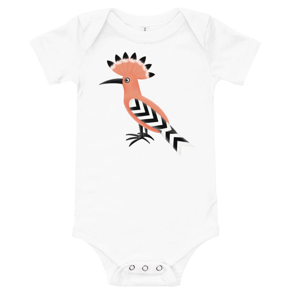 Baby short sleeve one piece - Hoopoe Bird