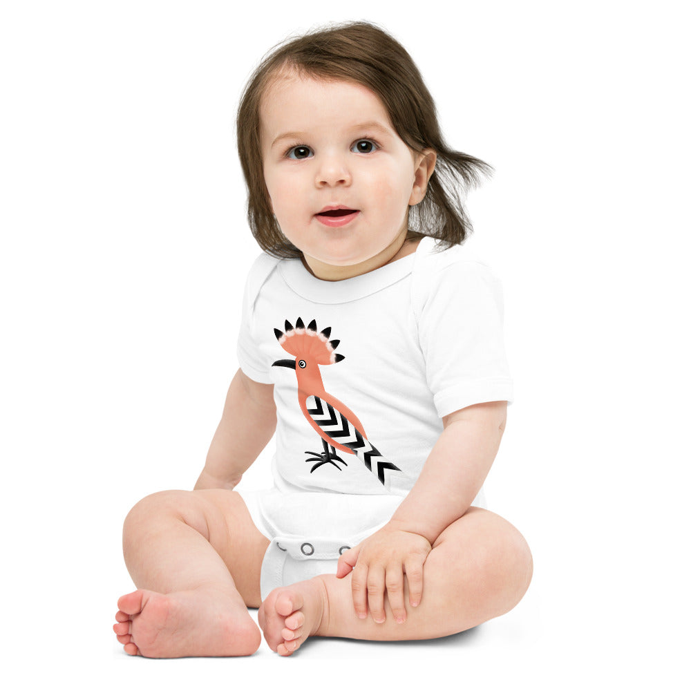 Baby short sleeve one piece - Hoopoe Bird