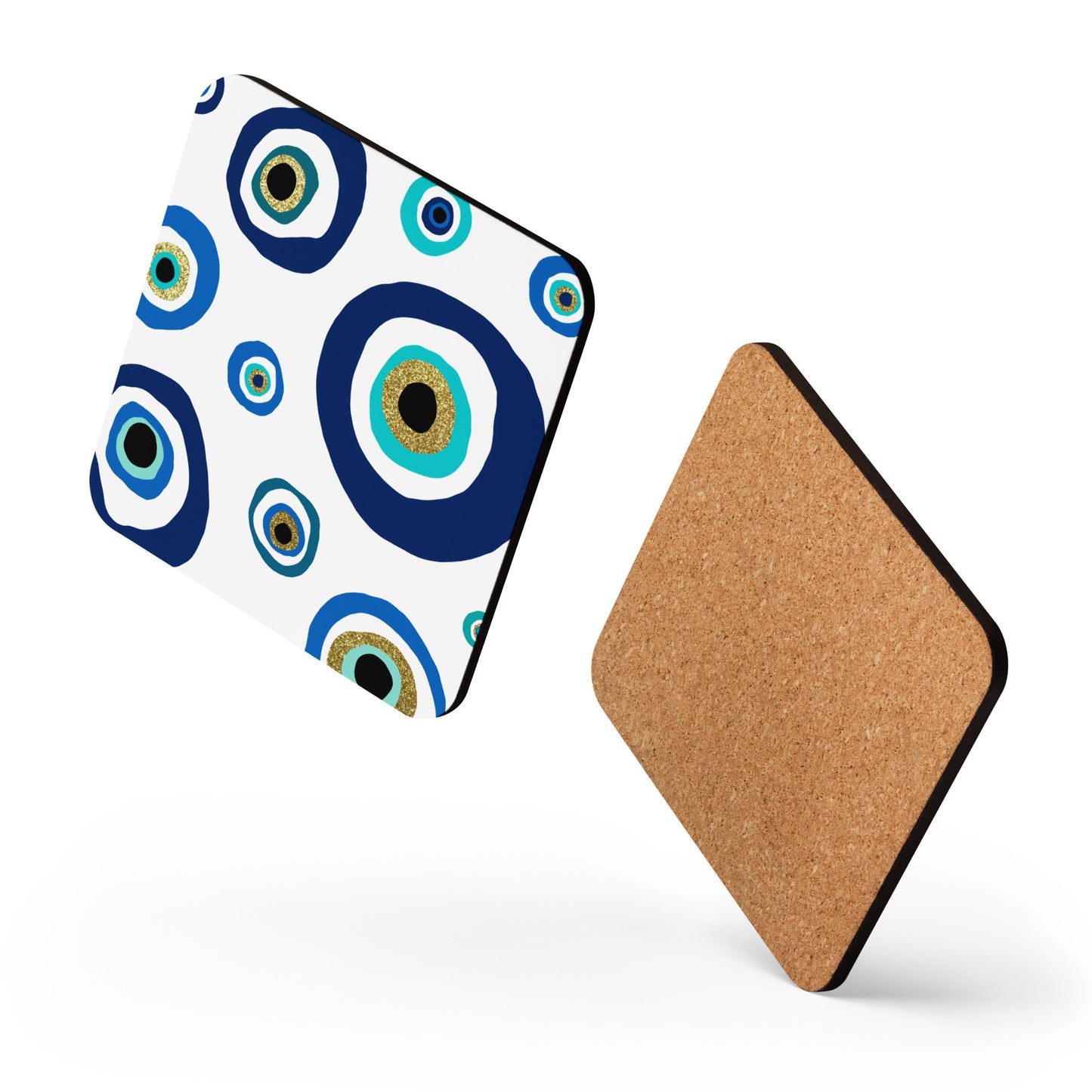 Nazar Evil Eye Amulet Cork-back coaster