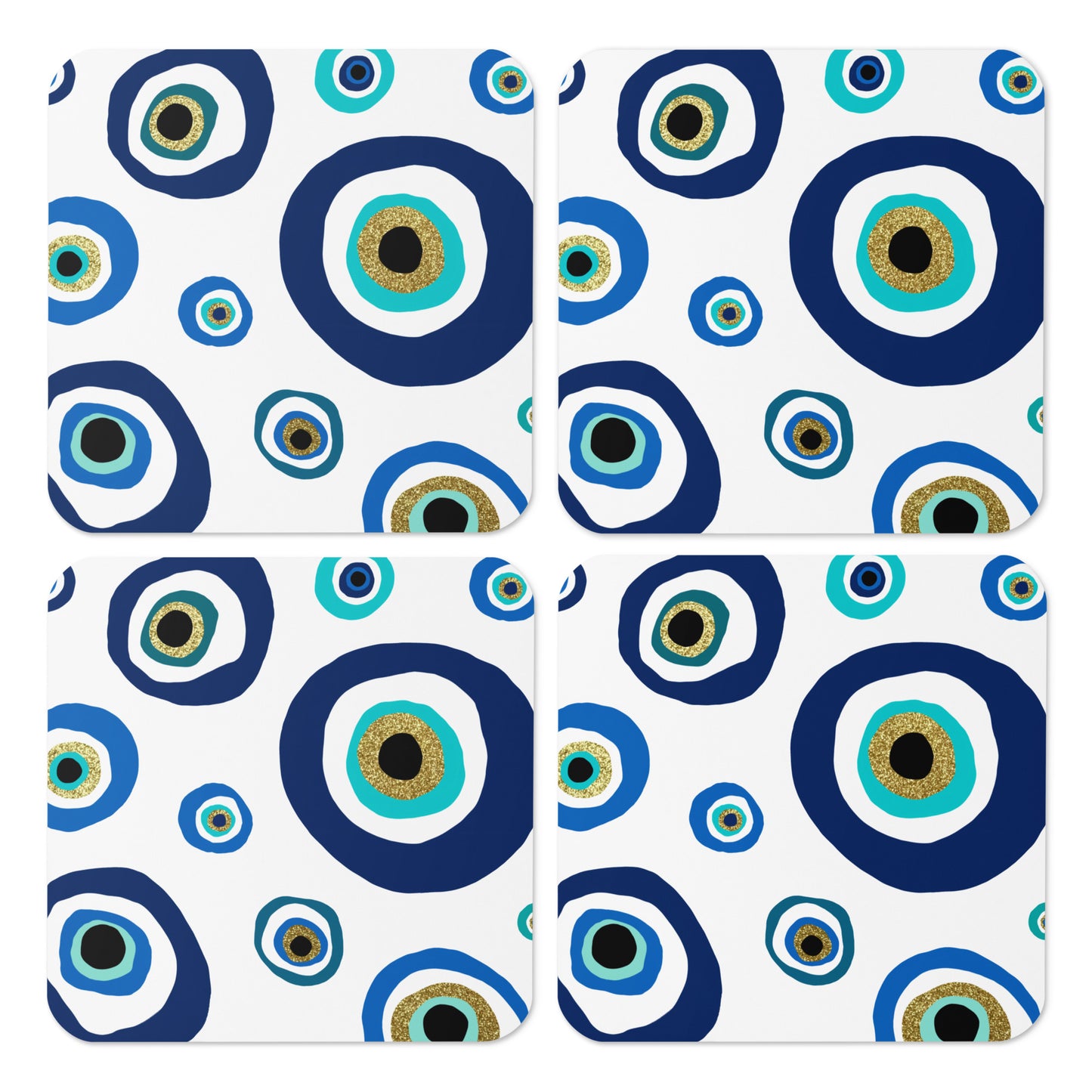 Nazar Evil Eye Amulet Cork-back coaster
