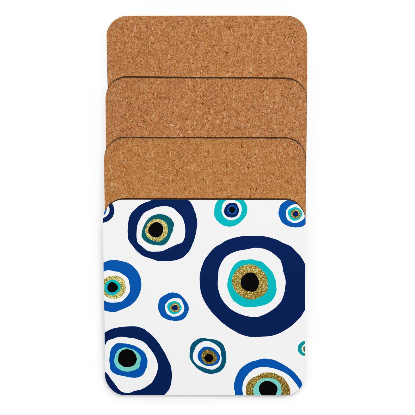 Nazar Evil Eye Amulet Cork-back coaster