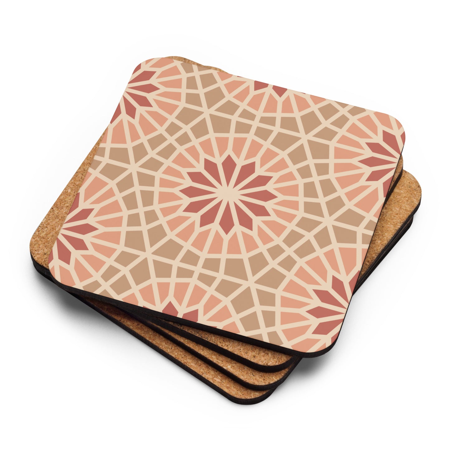 Cork-back coaster - Geometric Star 2