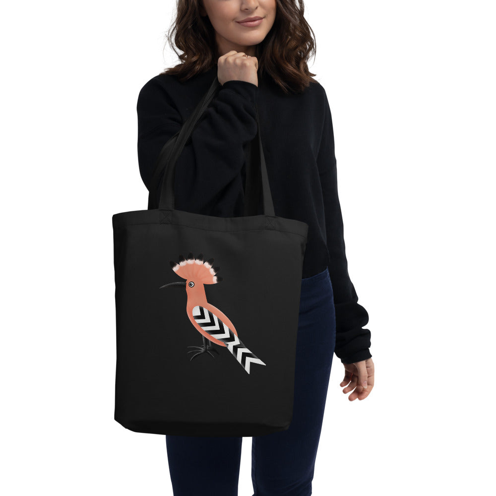 Eco Tote Bag 100% Organic Cotton 🍃 Hoopoe Bird