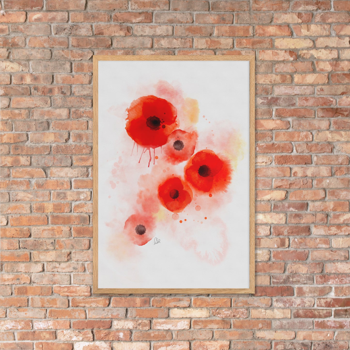 Framed matte paper poster - Coquelicots Poppies