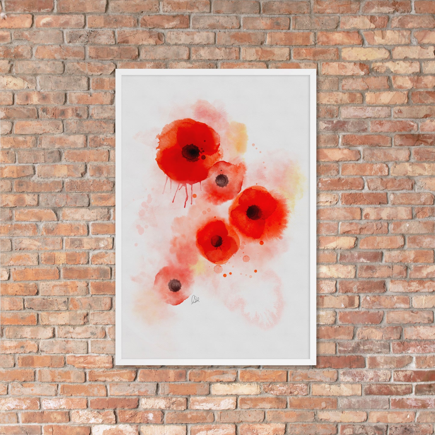 Framed matte paper poster - Coquelicots Poppies