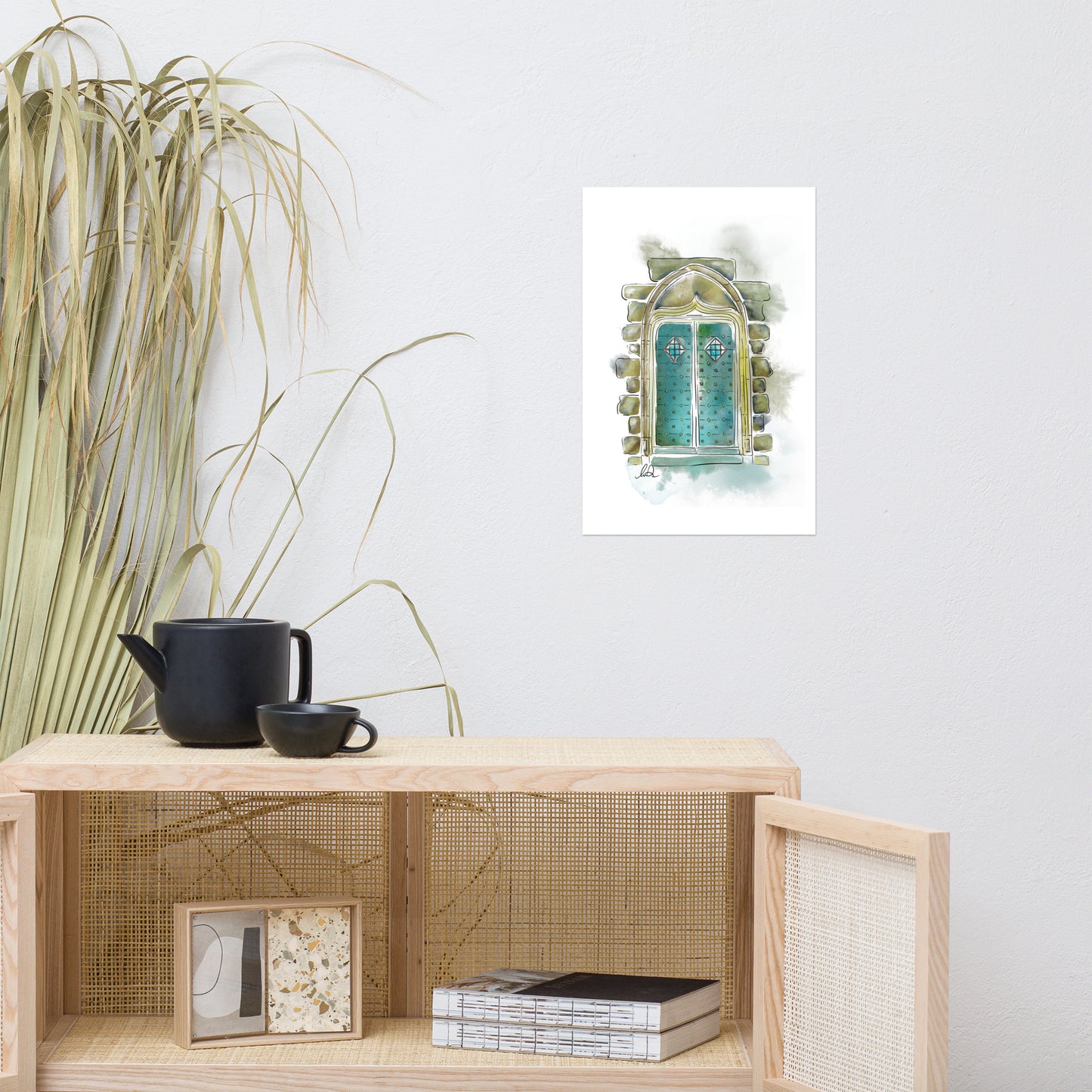 Porte du Chateau de Pompadour Watercolor - Poster